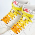 paire de lacets de couleur en dégradé Cheese jaune de la marque Sweetlaces