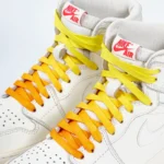 paire de lacets de couleur en dégradé Cheese jaune de la marque Sweetlaces